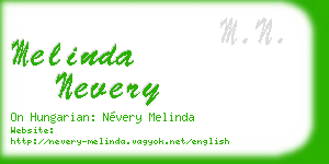 melinda nevery business card